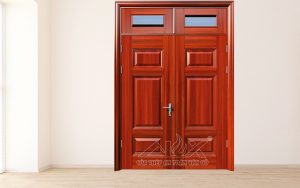 Hình Ảnh Cửa Thép Vân Gỗ 2 Cánh Cân A22.1K