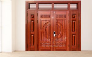 Cửa Thép Vân Gỗ 4 Cánh Lệch A42.A2-B2.NC Cửa Thép Vân Gỗ 4 Cánh Lệch A42.A2-B2.NC
