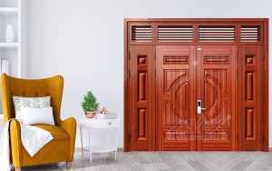 Cửa Thép Vân Gỗ 4 Cánh Lệch A42.A2-B2.NC Cửa Thép Vân Gỗ 4 Cánh Lệch A42.A2-B2.NC