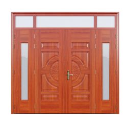 Cửa Thép Vân Gỗ 4 Cánh Lệch A02H-AL