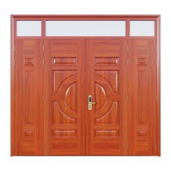Cửa Thép Vân Gỗ 4 Cánh Lệch | Mã A42-K.02
