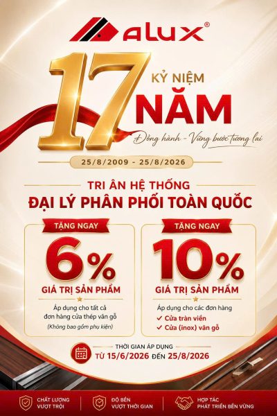 Kỷ niệm 17 năm sinh nhật Alux - Chương trình ưu đãi đặc biệt