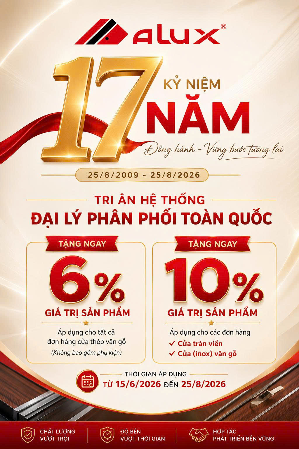 Kỷ niệm 17 năm sinh nhật Alux - Chương trình ưu đãi đặc biệt